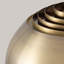 Lampe à arc demi-dôme 92 po - Laiton vieilli, base en marbre blanc, abat-jour demi-dôme en laiton vieilli, à intensité variable, ampoule incluse