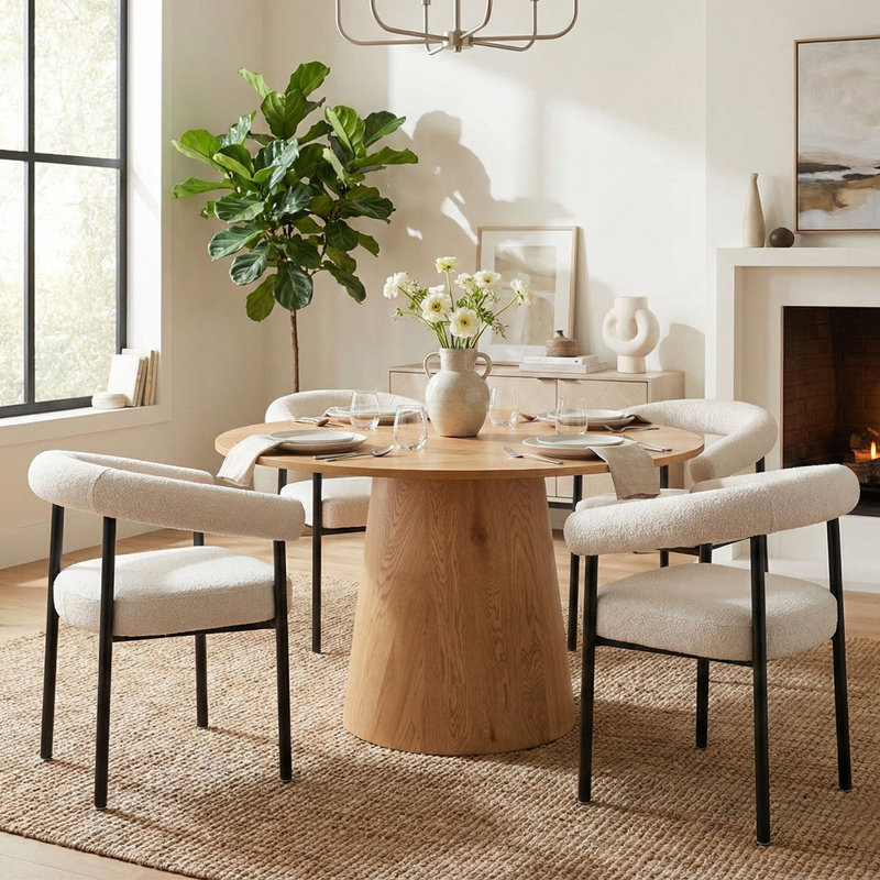 4-Person Round Dining Table Sets