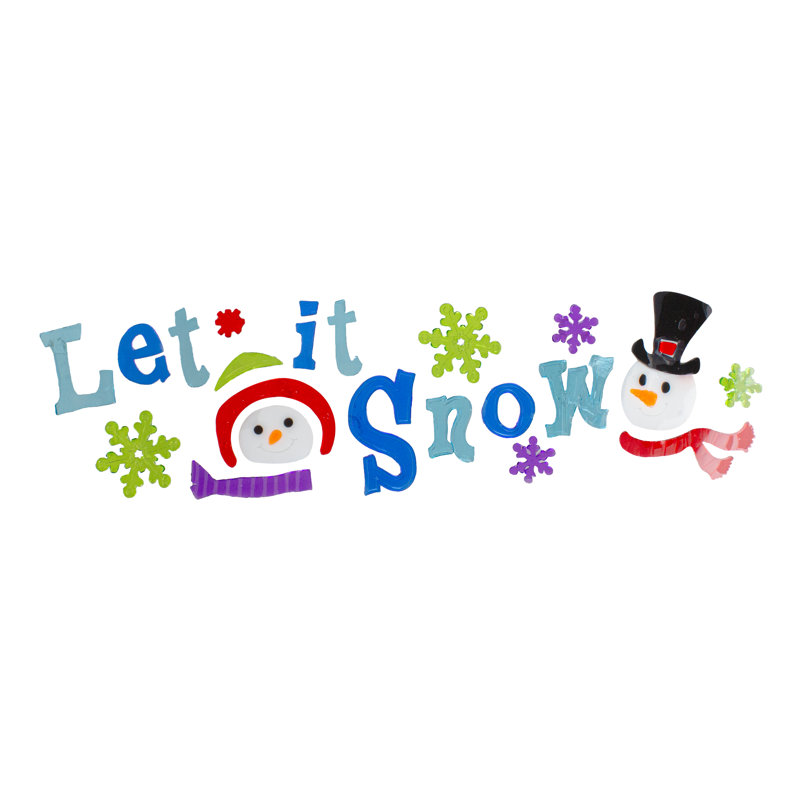 Gel de Noël « Let It Snow » : le Père Noël et le bonhomme de neige