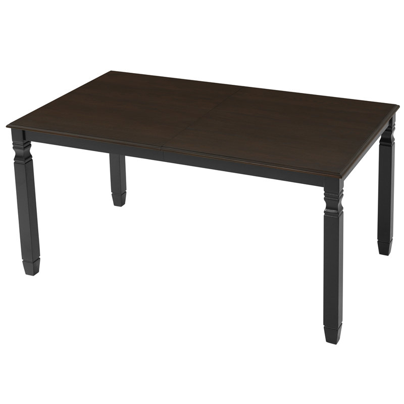 Table de salle à manger extensible pour 4 à 6 personnes Kitchen, Black Espresso