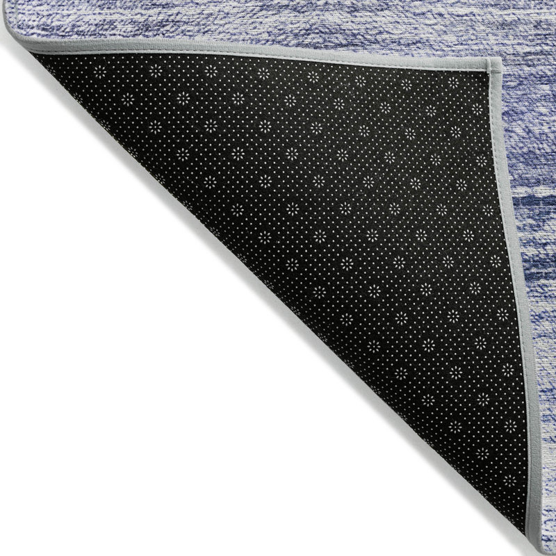 Tapis intérieur lavable dégradé bleu marine et ivoire 9 pi x 12 pi