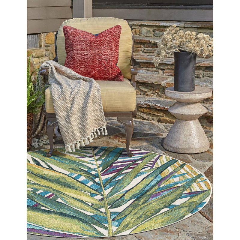 Tapis Jungle Terianna, Rond 5 pi 1 po 