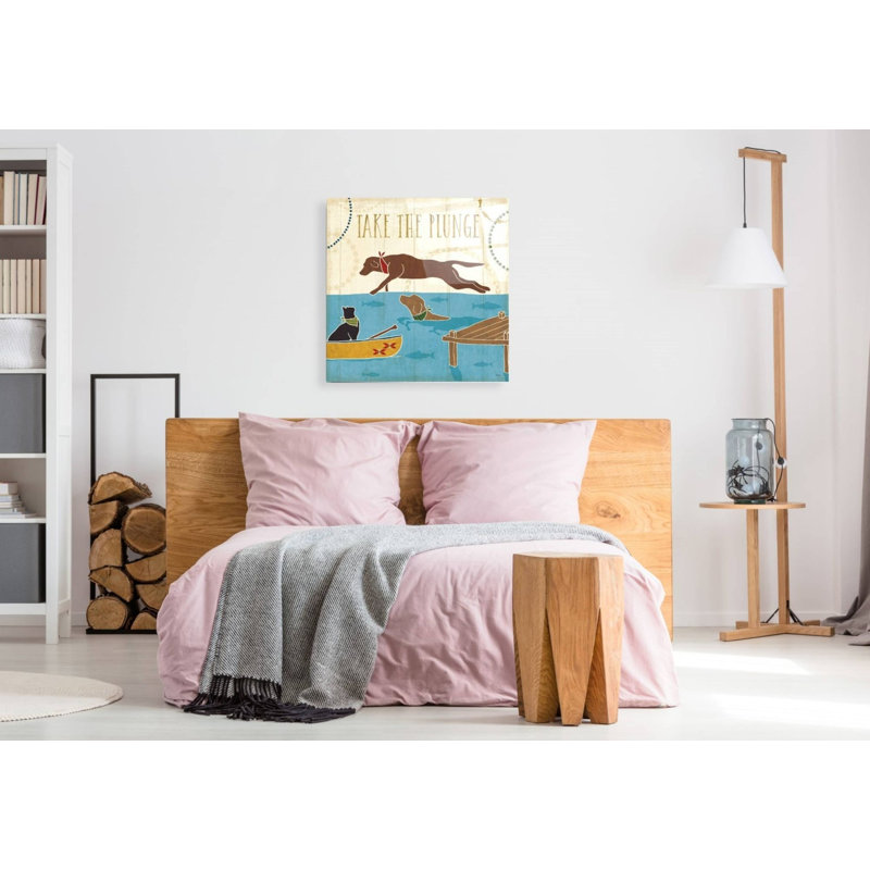 Winston Porter «Lake Pals VI» par Véronique Charron, art mural en verre acrylique ART-ACR2424, H 36 po x l 36 po