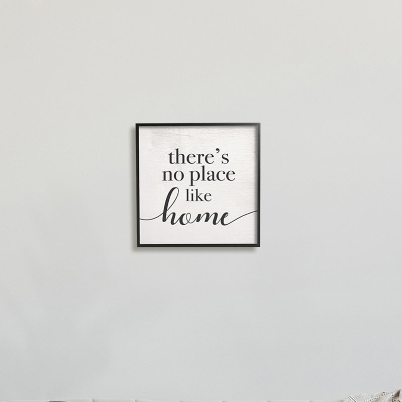 No Place Like Home, rustique, Giclée encadrée noir minuit, H 12 po x l 12 po x P 1,5 po