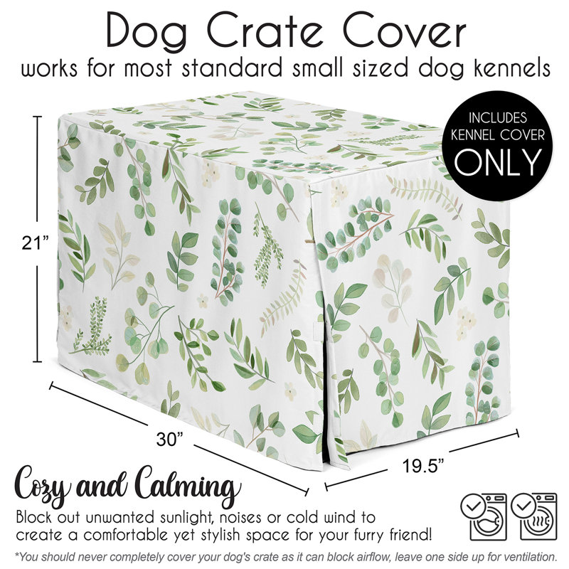 Housse de cage pour chien Botanical Dog par Sweet Jojo Designs, H 30 po x l 21 po x P 19,5 po