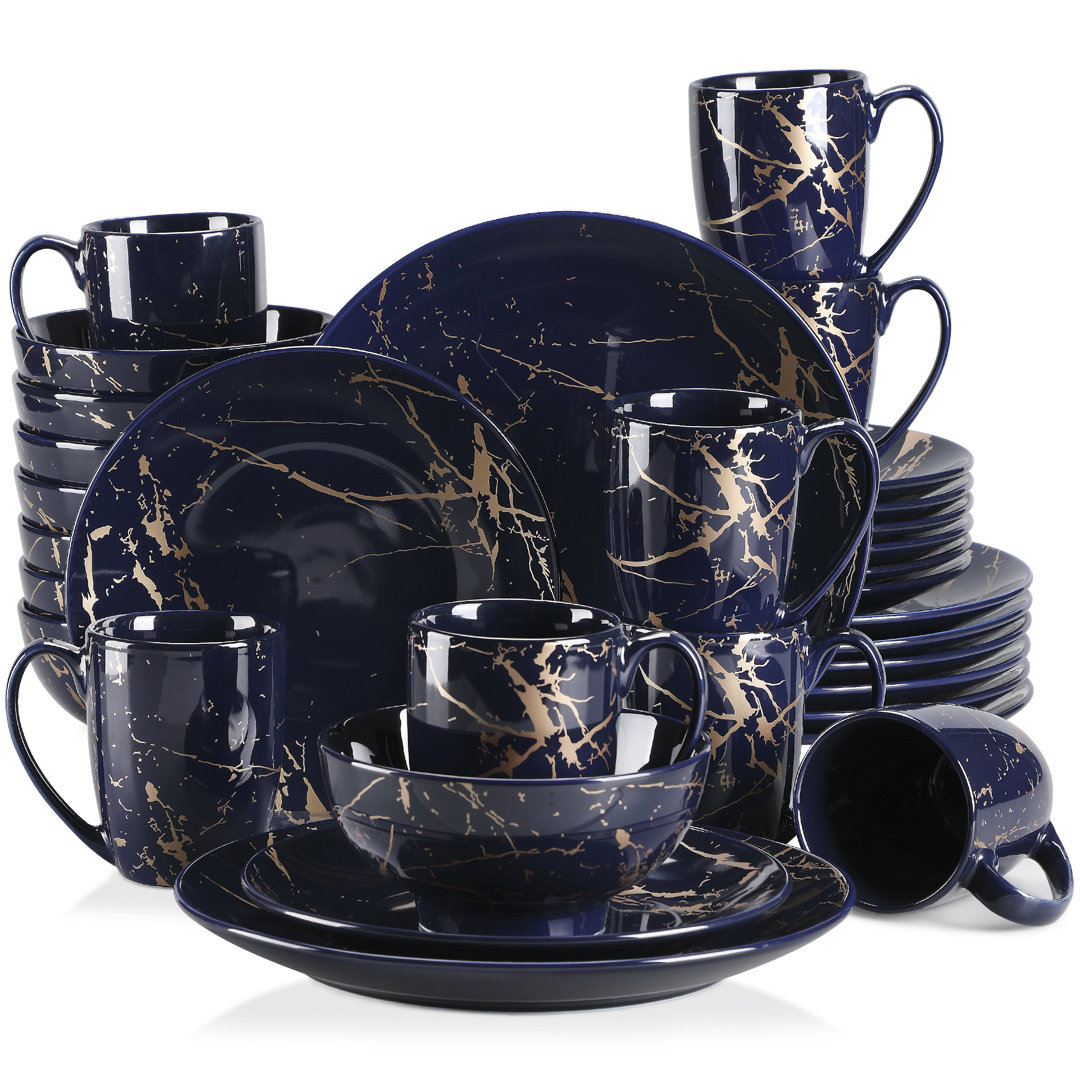 Piece Porcelain China Dinnerware Set - Service for 8
