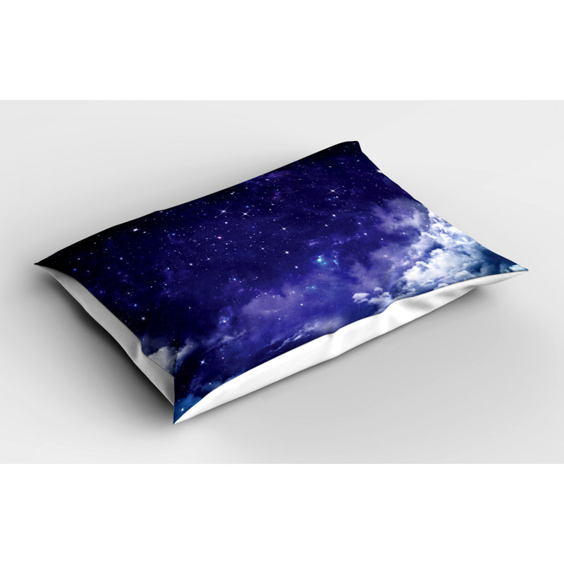 Blue/Gray Polyester Microfiber Piece Sham, Twin