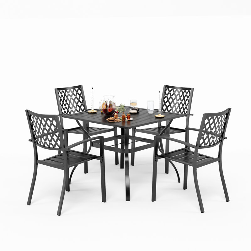4 - Person Patio Dining Set with, No, None