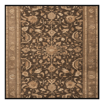 Machine Washable Persian Brown Area Rug