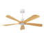 Ventilateur de plafond moderne chaud de 52 pouces avec 3 couleurs à intensité variable et 5 pales en bois réglables avec télécommande et lumière DEL