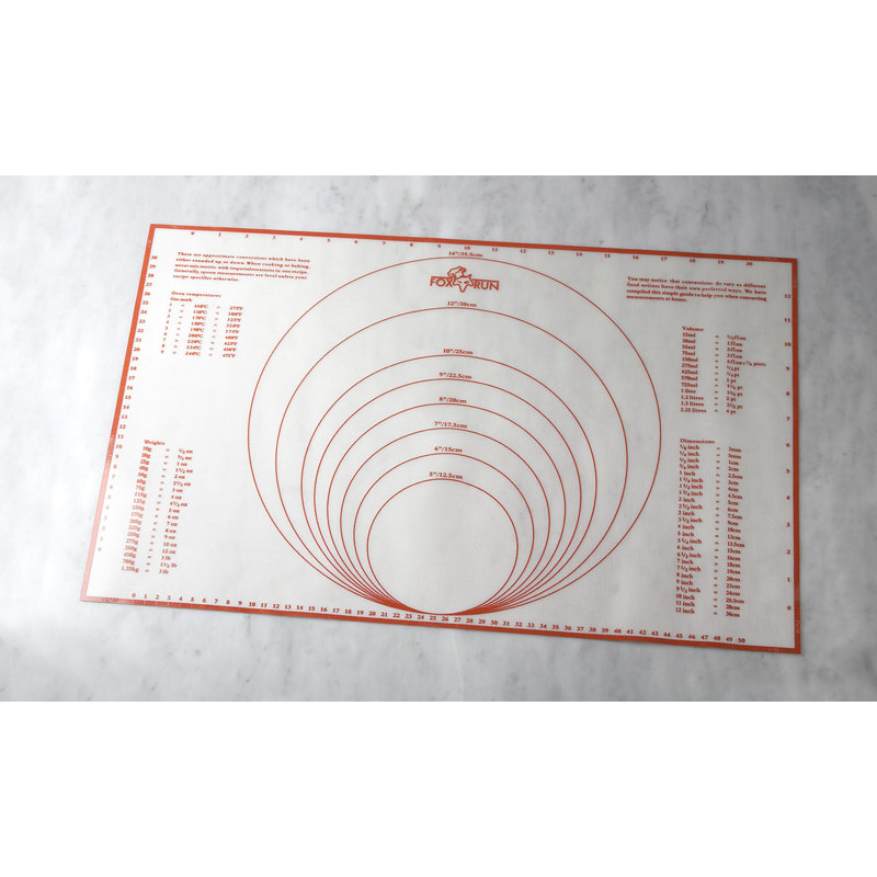 Fox Run Brands Non-Stick Baking Mat with Measurements