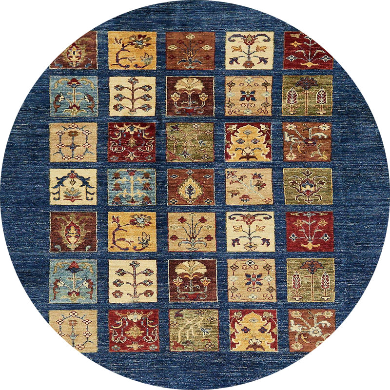 Abstract Indoor Rug, Round 6'