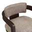 Fauteuil de salle à manger Lyddia de style néoclassique moderne, rembourré, avec structure en bois cannelé, largeur 60 cm (23,5 po).-135068429-135068433