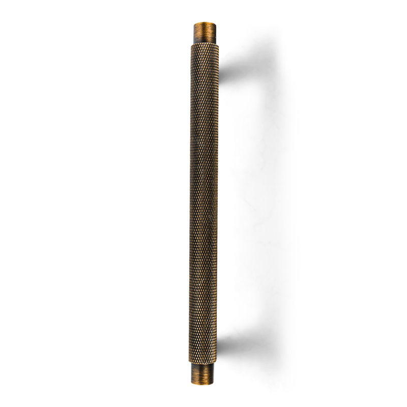 5" Center to Center Knurled Brass Bar Pull Multipack , Antique Brass