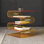 Table basse moderne en forme de S en acrylique, table de bout transparente et brune avec tablette, table d'appoint minimaliste de salon et de chambre à coucher, bibliothèque transparente