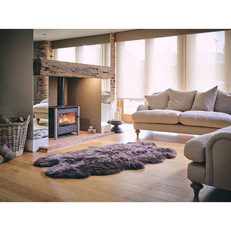 Solid Colour Sheepskin Shag 110;110cm X 180cm Area Rug