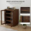 Armoire de rangement multimédia, meuble audio-vidéo, armoire stéréo avec 4 tablettes réglables en hauteur, -1864128069