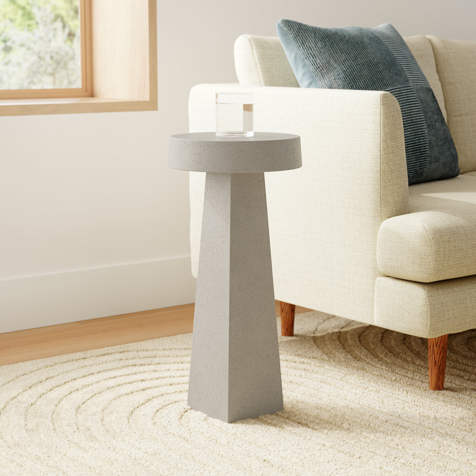 Johari End Table, White