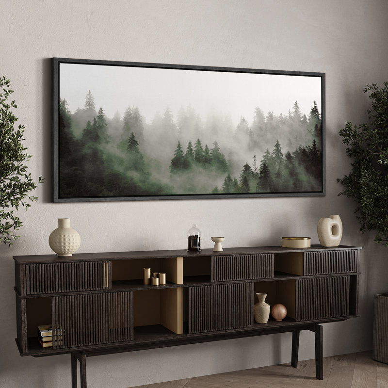 «Enchantedest In Mist Antique Retro Fine Art Colorful Room Extra Large Wall Decor», reproduction encadrée, H 30 po x l 60 po