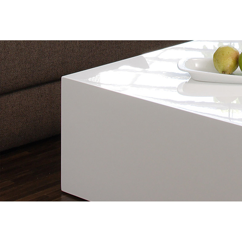 Aimi Block Coffee Table, H47 x L100 x W100cm, White