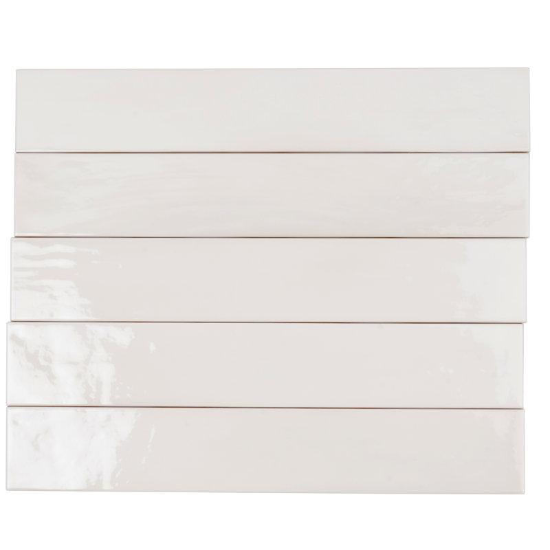 2.56'' W x 15.75'' L Ceramic Subway Singular Tile, Ivory White