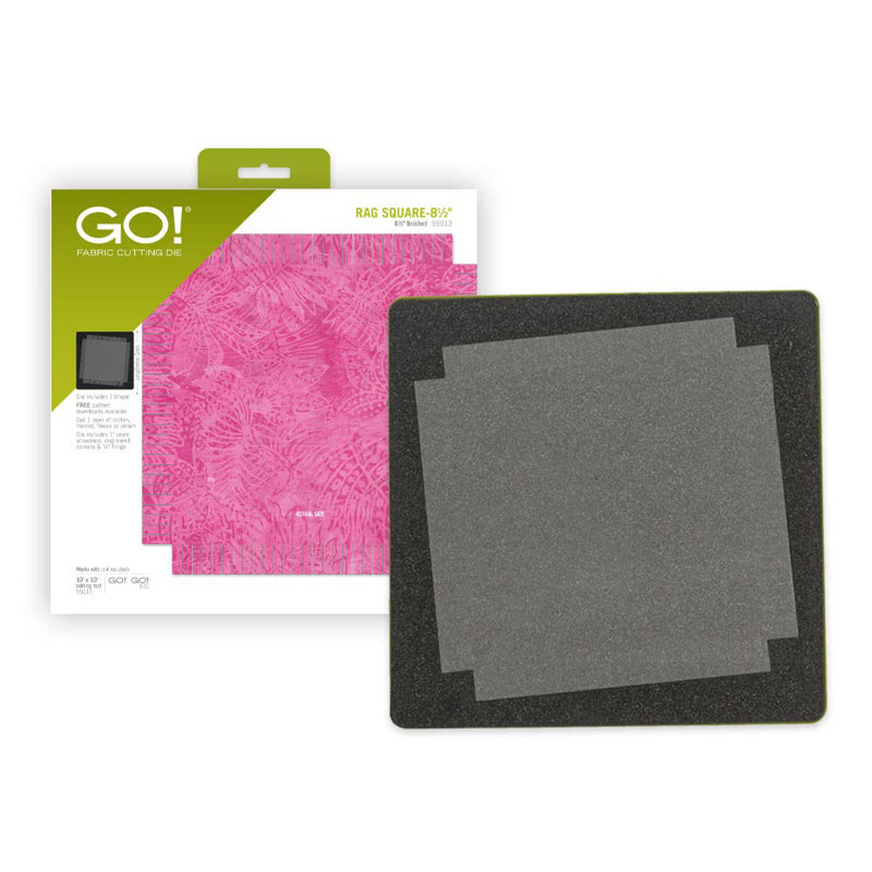 AccuQuilt GO! Matrices de découpe de tissu; 8 1/2 po; Rag Square
