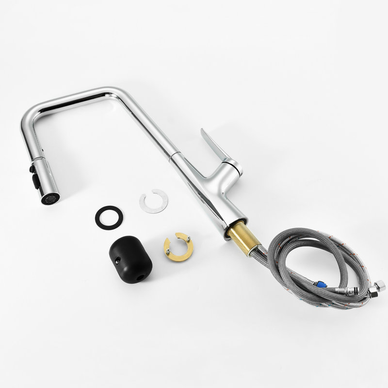 Kitchen Faucet With 3 Function , One Touch Switching Feature, High Swivels 360, Pull-Out Hose And Water Flow Modes For Use Professional 360 Switching, Swivel,