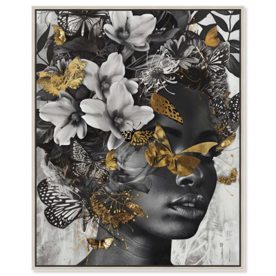 Art mural caché «Golden Butterflies» par Art Remedy