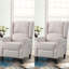 Fauteuil inclinable manuel en bois massif avec chauffage-64656110
