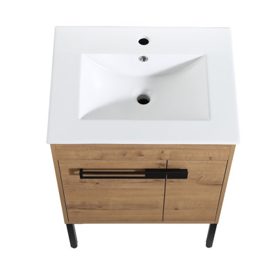 Meuble-lavabo 24 po avec lavabo, meuble-lavabo autoportant ou flottant 24 po optionnel