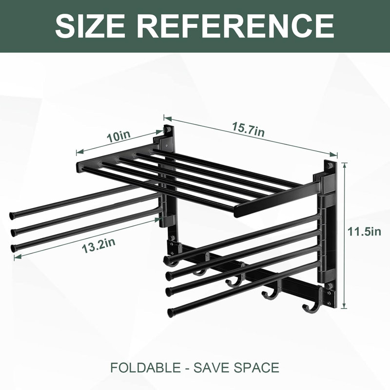 Metal Foldable Wall-Mounted Drying Rack