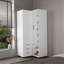 Armoire - garde-robe, rangement pour chaussures, rangement ouvert et 2 tiroirs, blanc