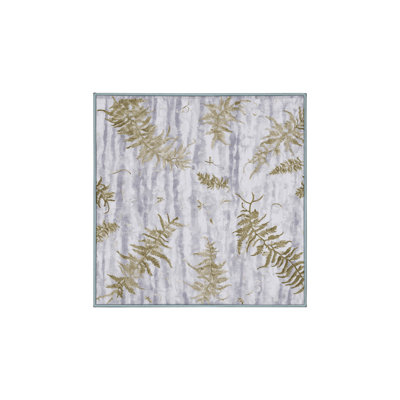 Tapis bleu soyeux et moelleux