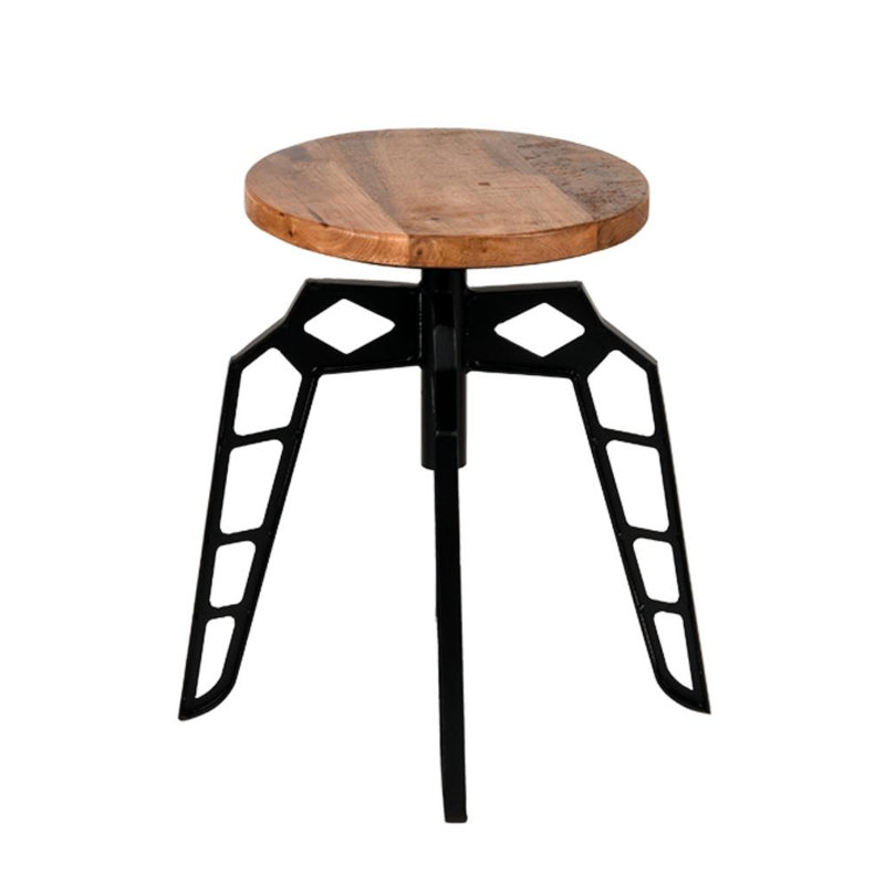 Clarkson Solid Wood Accent Stool, Black