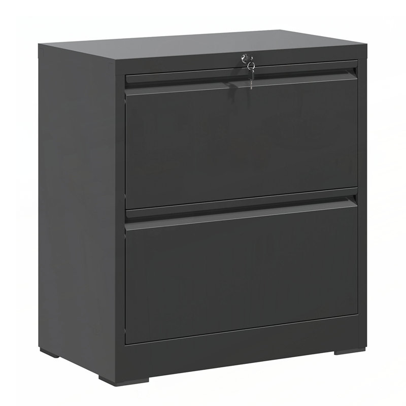 2 Drawer Lateral File Cabinet with Lock, Metal Filing Cabinet for Home Office, Steel Wide Horizontal Storage for Letter Legal A4 F4 Hanging Files