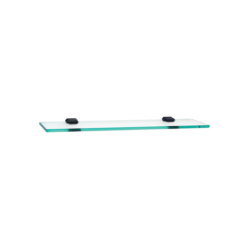 Geometric Glass Accent Shelf, Bronze, 1.75" H x 24" W x 5.125" D