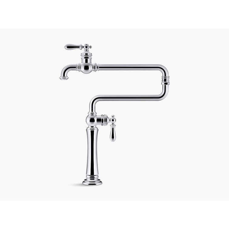 Artifacts® Single-Hole Deck-Mount Pot Filler with Extended Spout