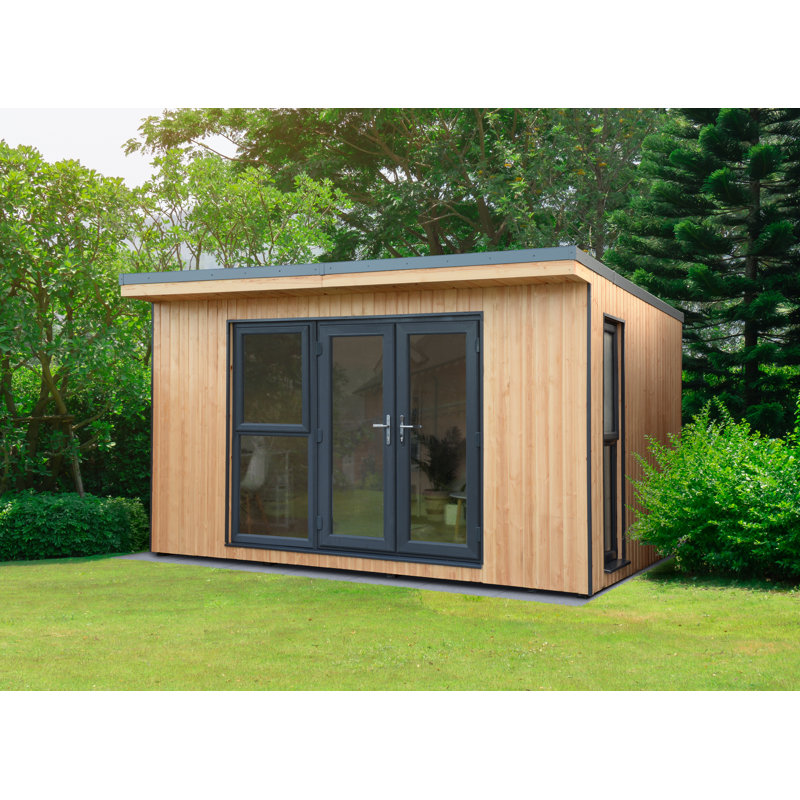 13.3 x 11.2 Ft. Tongue and Groove Log Cabin with Installation Service