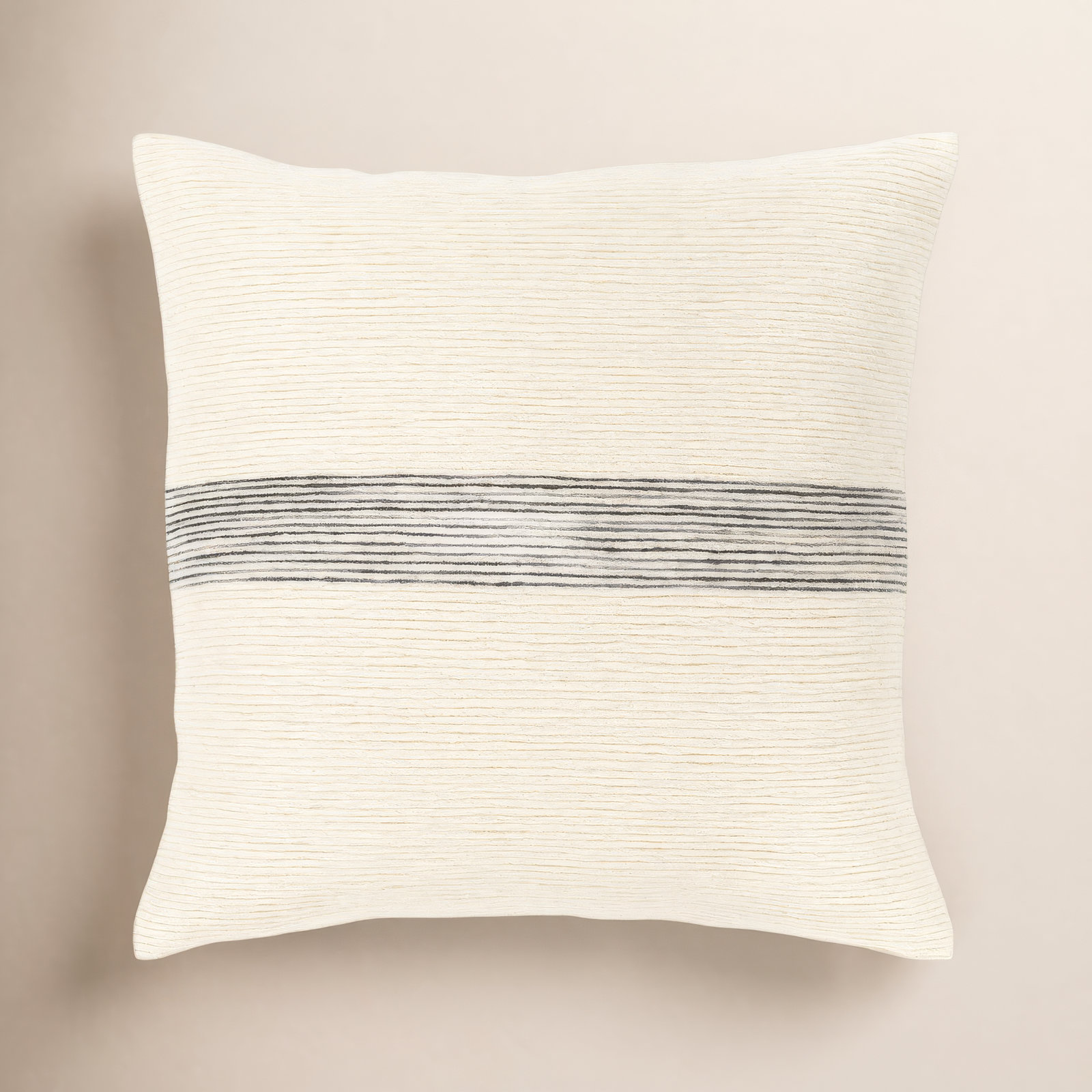 Cason Striped Cotton Throw Pillow, 18" x 18", Down