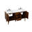 60'' Double Bathroom Vanity with Engineered Marble Top-1434551448