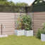 Garden Planters White 142 Cm Steel-1738447550-1738447545