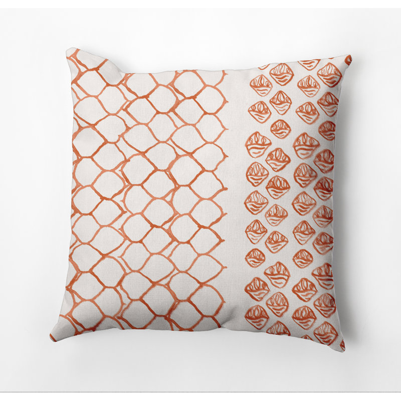 Housse de coussin carré et insert, 26 po x 26 po, Orangé, Non
