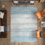 Tapis turquoise foncé / gris Swampscott-92468288