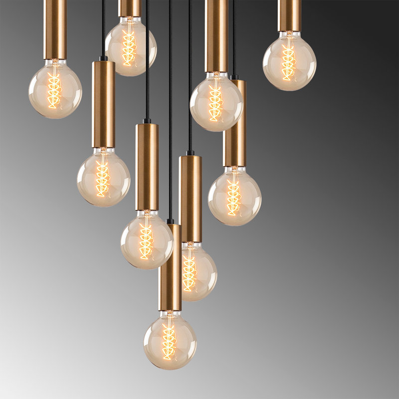 Gatsby 9 - Light Cluster Pendant, Copper