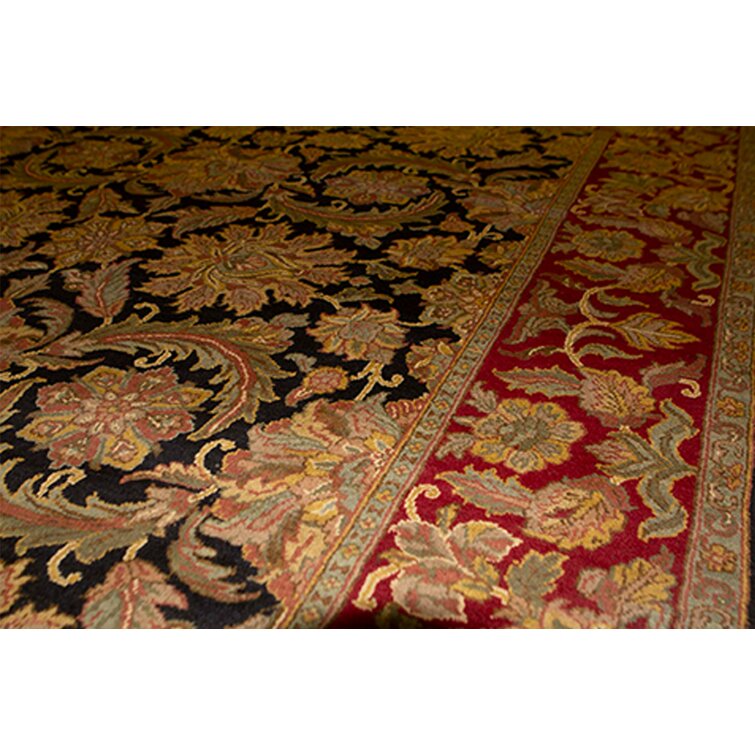 Bokara Rug Co., Inc. Hand-Knotted High-Quality Black and Red Area Rug ...