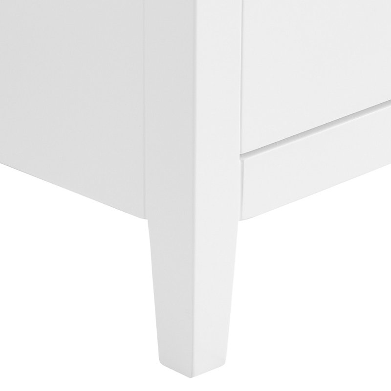 Iconic 24" Freestanding Standard Single Bathroom Vanity with Top, White, Silver