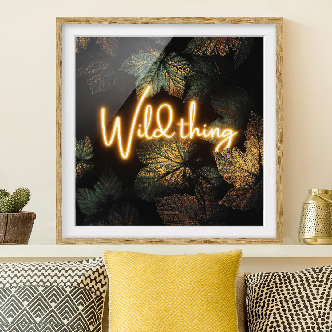 Gerahmtes Bild ‑ Wild Thing Golden Leaves ‑ Quadratisch 1:1