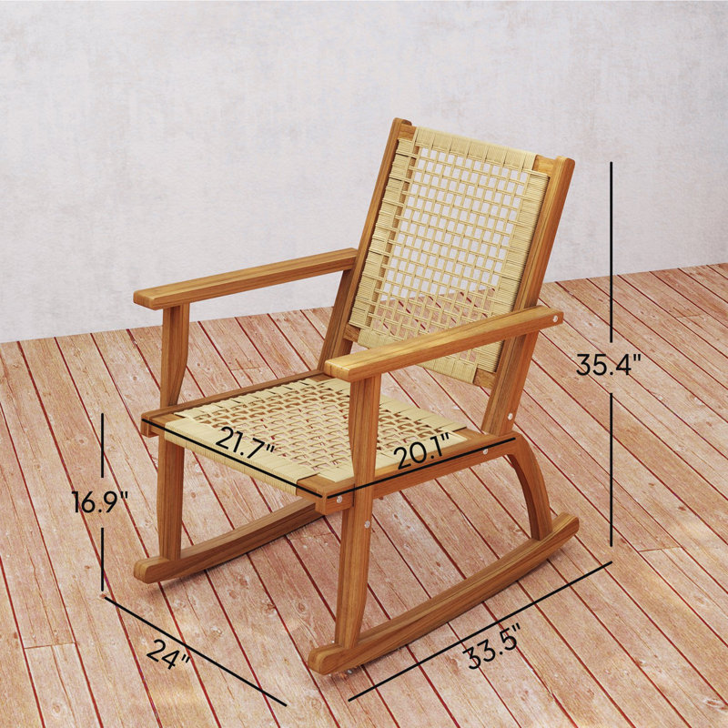 Ensemble de 2 chaises berçantes d'extérieur
