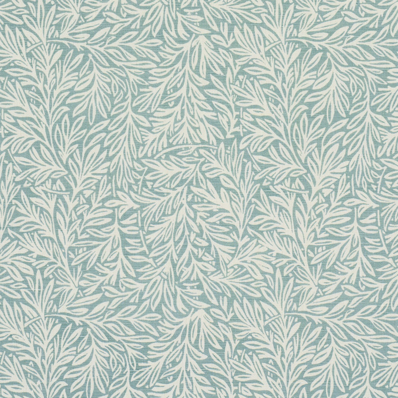 Willow Leaf Fabric, Aqua