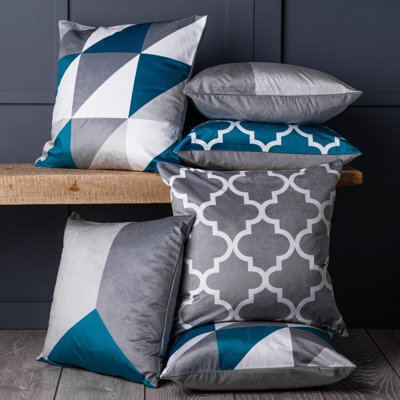 Bentley Geometric Square Throw Pillow Cover